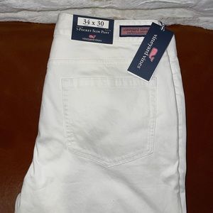 White 5-Pocket Slim Pant. Vineyard Vines. Brand New!